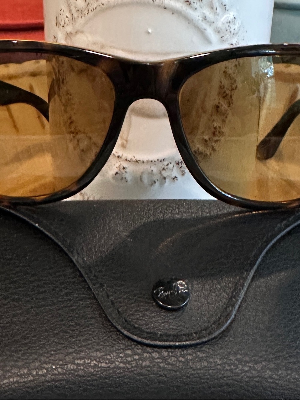 Ray-Ban Brown Frame Amber Lens Women's Sunglasses